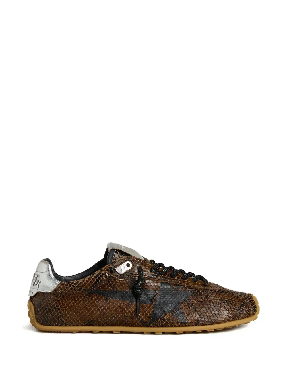 Кроссовки Marathon speed из тисненой кожи Golden Goose, коричневый
