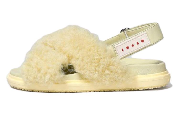 MARNI Сандалии Fussbett One Strap женские yellow
