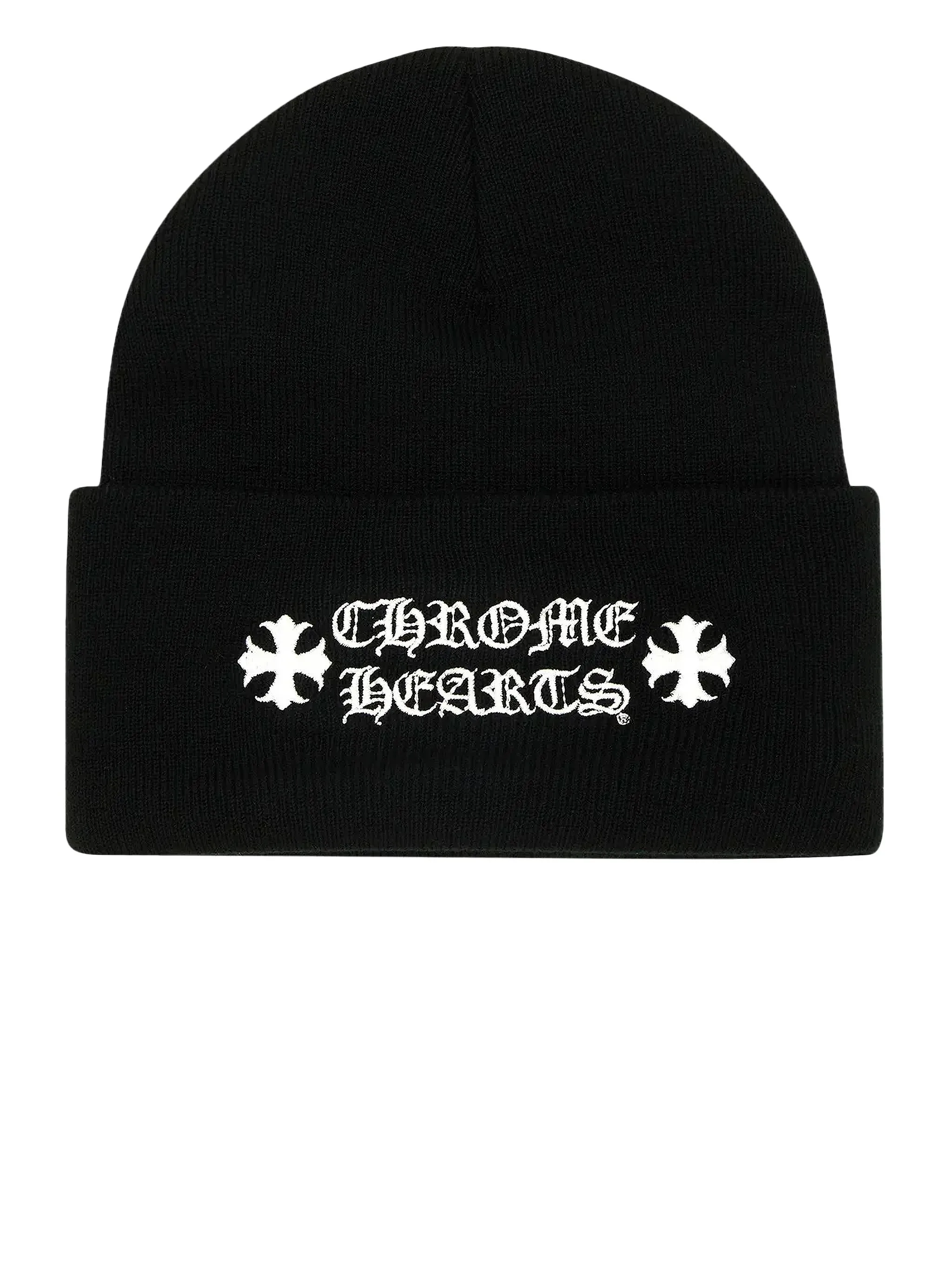 

Шапка бини с вышитым логотипом Chrome Hearts, черный