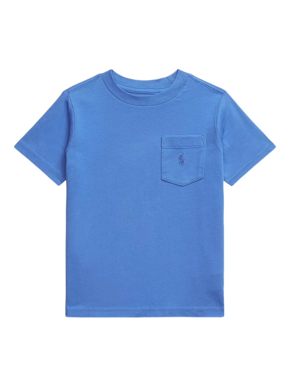 

Футболка с вышитым логотипом POLO RALPH LAUREN KIDS, синий