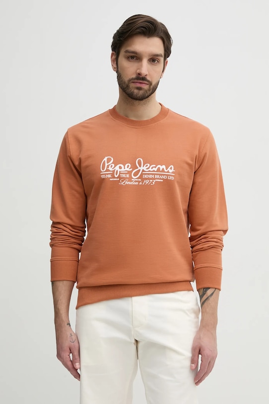 

Хлопковая толстовка DUMAS CREW Pepe Jeans, оранжевый