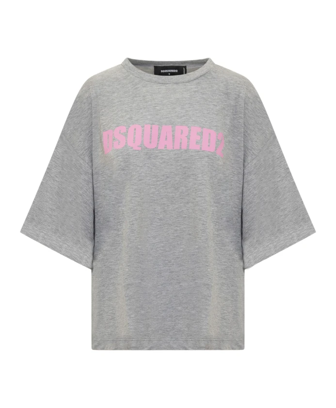 

Футболка оверсайз с логотипом Dsquared2, серый