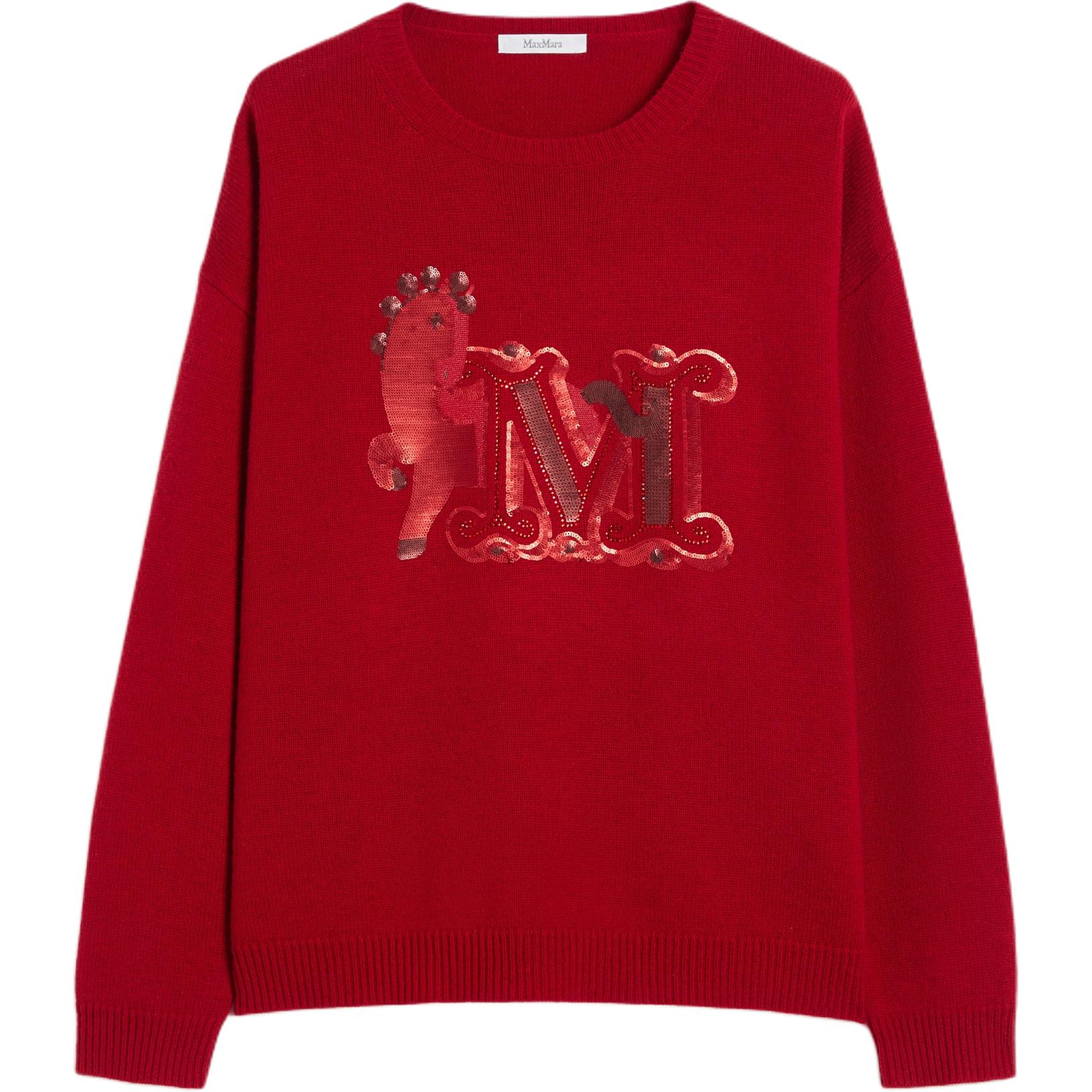 

MaxMara Свитер женский глубокий красный с круглым вырезом Moderate Others