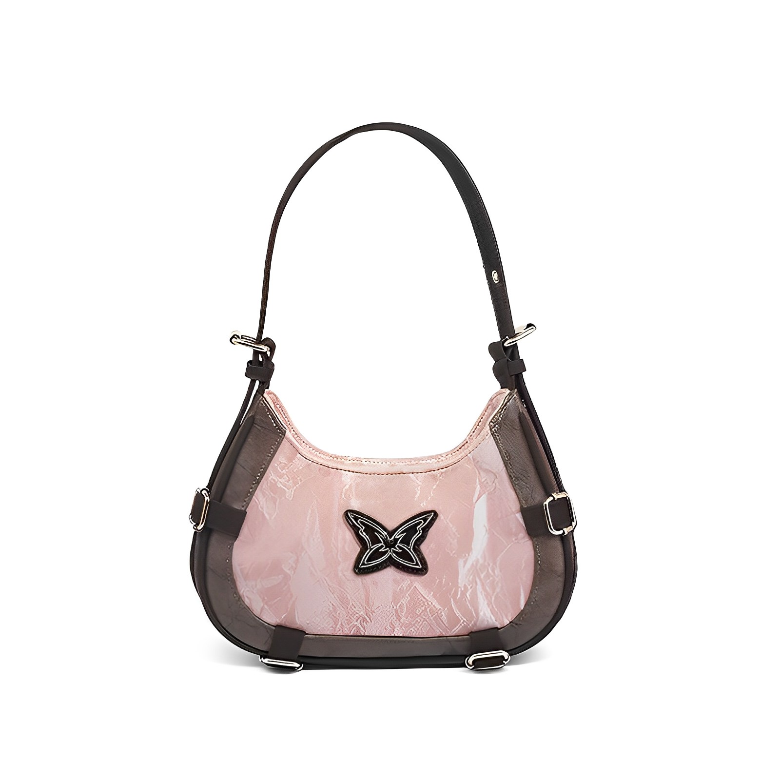 

Сумка через плечо PU женская розовая/серебристая/черная/экрю MINLUBAOLUO, лимитированная серия Pink Box