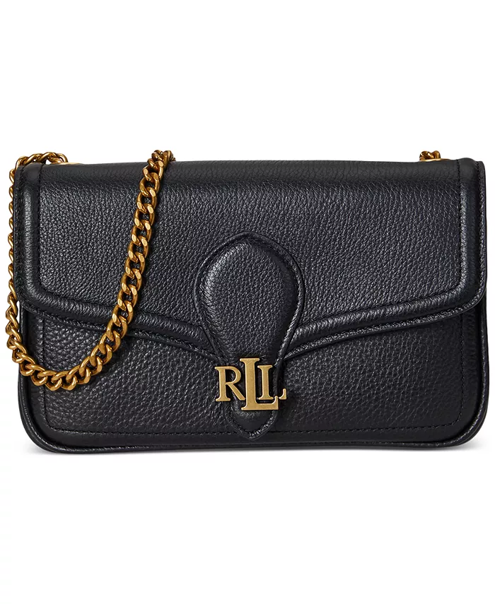 

Кошелек через плечо Bradley из шагреневой кожи Lauren Ralph Lauren, черный