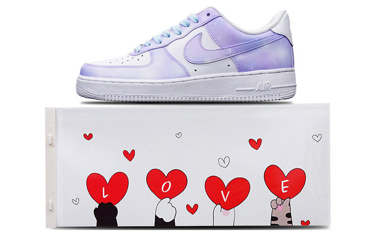 

Кроссовки Nike Air Force 1 Skateboard Shoes Women's Low-Top Purple White
