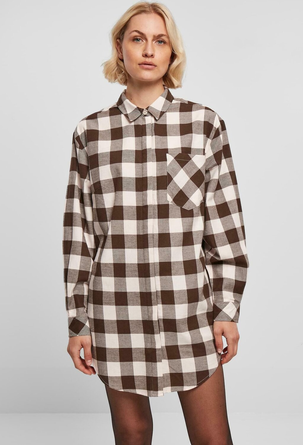 

Платье-рубашка Urban Classics CHECK FLANNEL, цвет pink brown