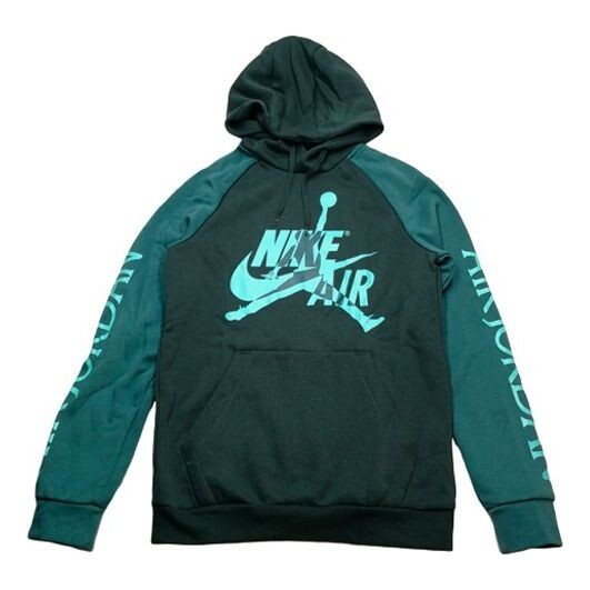 

Толстовка Air Jordan Fleece Lined Pullover Black Green, черный