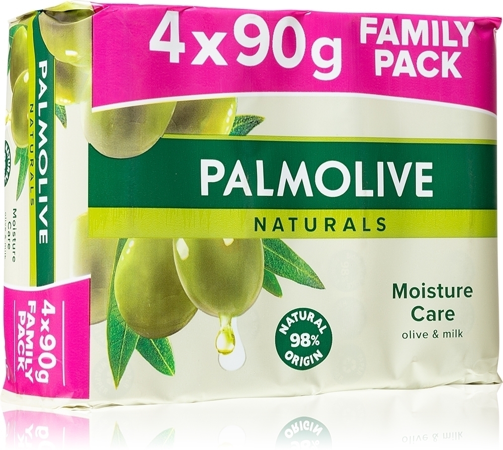 

Натуральное мыло с молоком и оливками Palmolive, 4× 90 гр