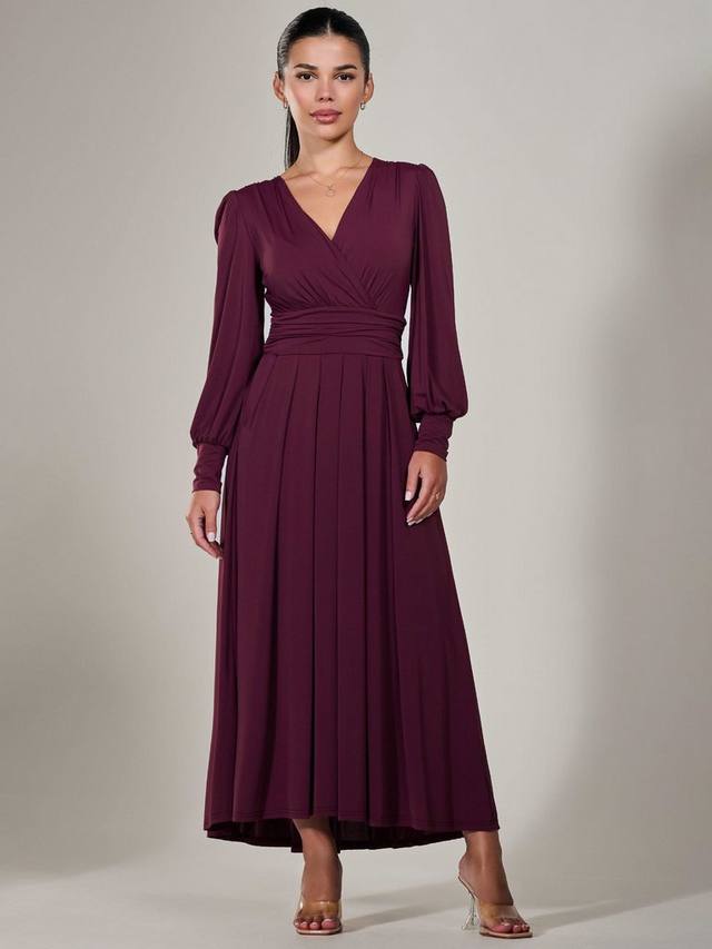 

Миниатюрное макси-платье из мягкого джерси Jolie Moi, цвет Red Burgundy
