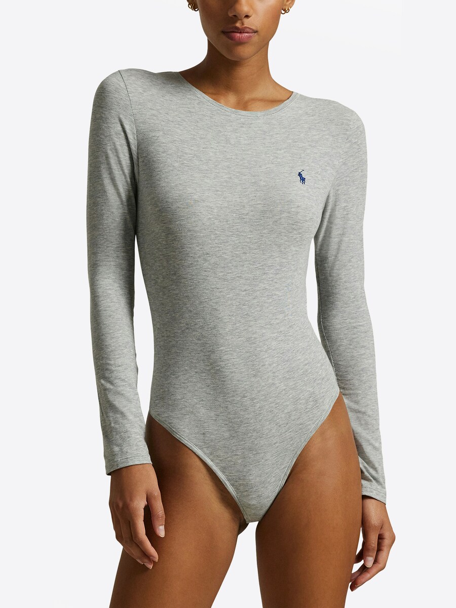 Боди Polo Ralph Lauren Club Cotton, пятнистый серый — фото 4