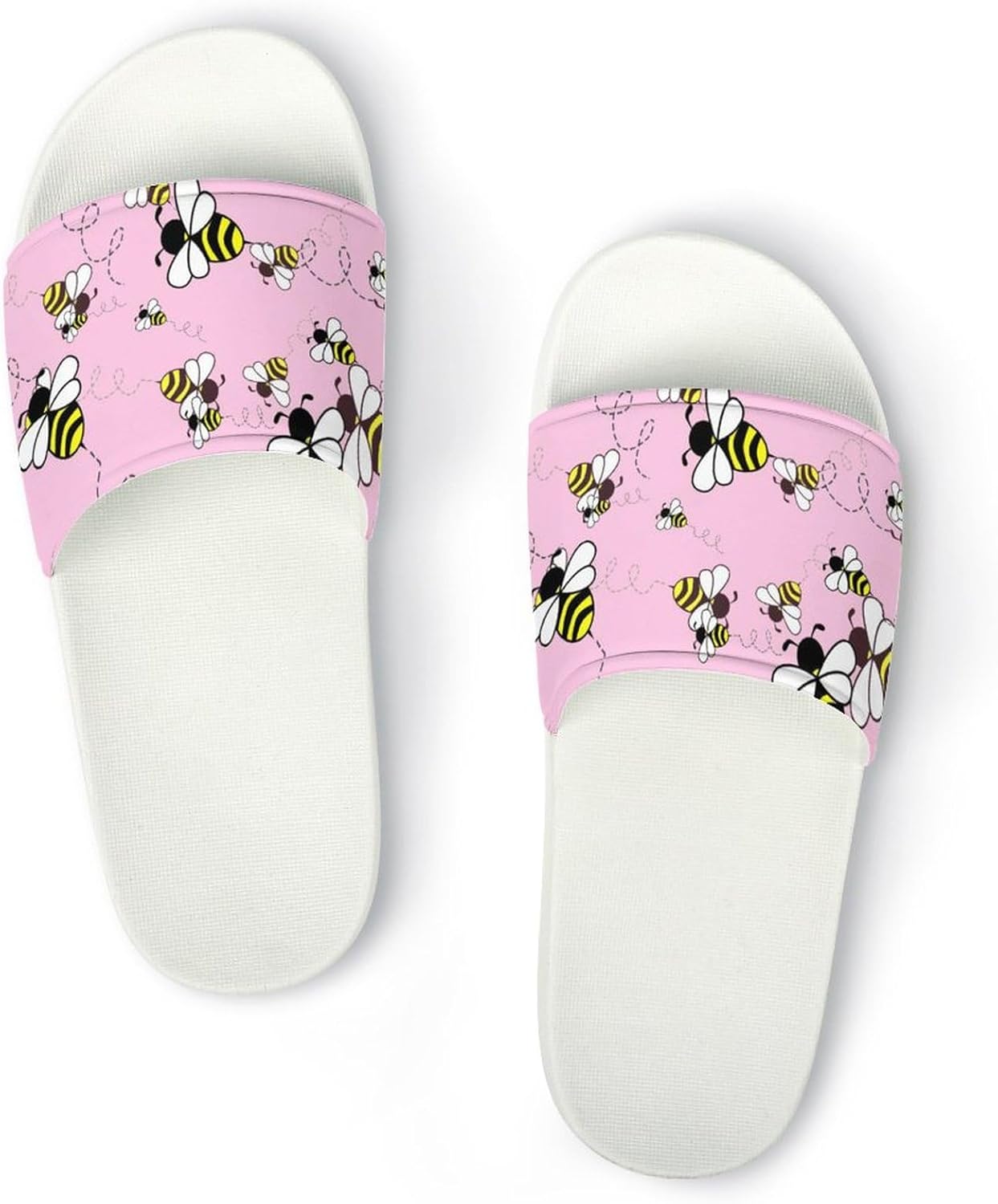 

Вьетнамки для душа Jeireumteor Sushi, мягкие, противоскользящие, для использования в помещении, с открытым носком, сандалии для женщин и мужчин, Cute Bees