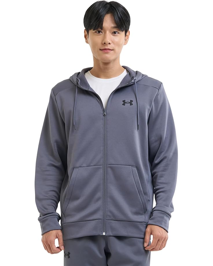 

Худи Under Armour Armour Fleece Full Zip Hoodie, цвет Castlerock/Black