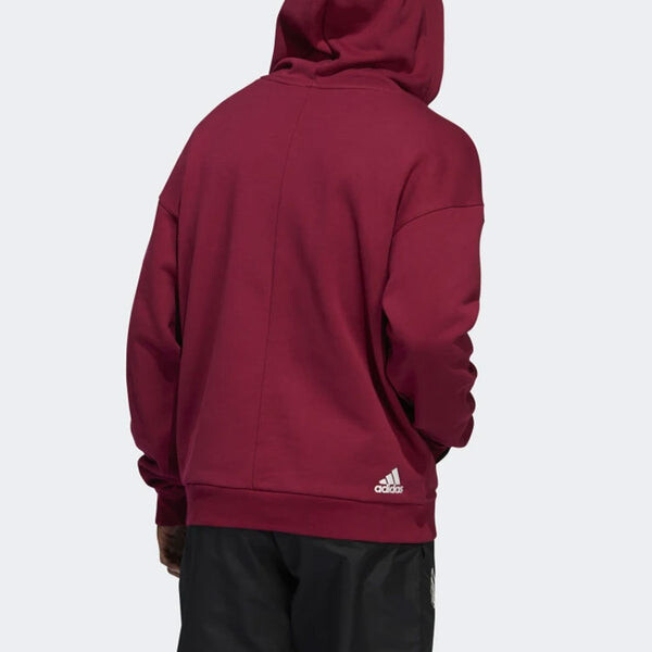 Толстовка Men's adidas Dame 8 Inn Hdy Lillard Basketball Sports Printing Wine Red, красный — фото 3