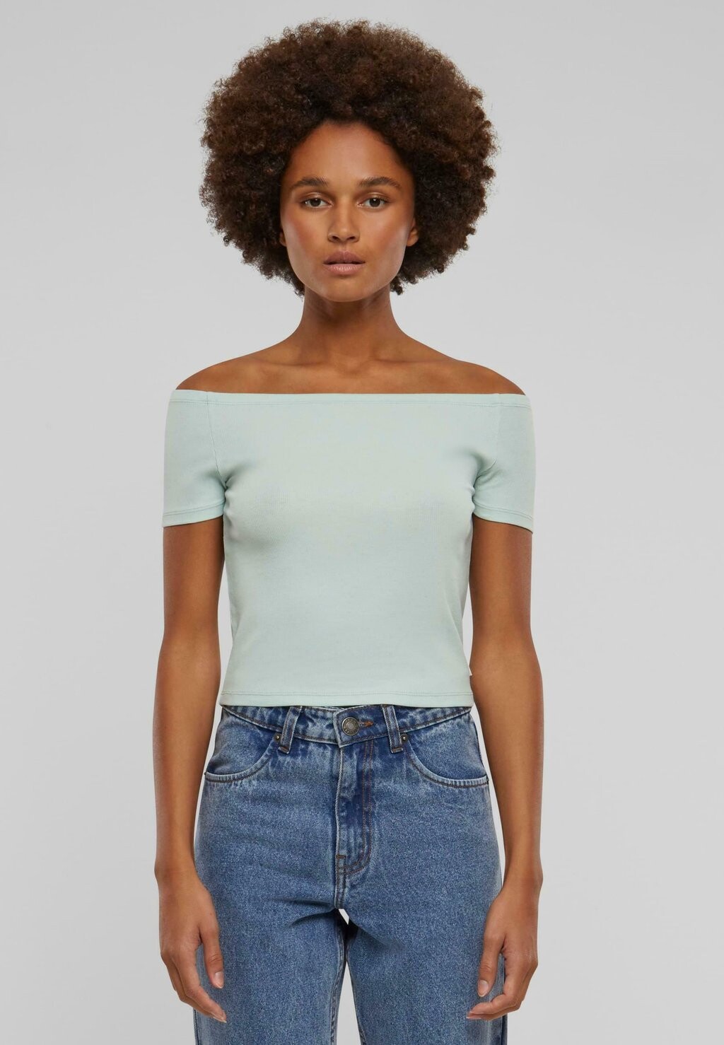 

Футболка базовая OFF SHOULDER Urban Classics, цвет frostmint