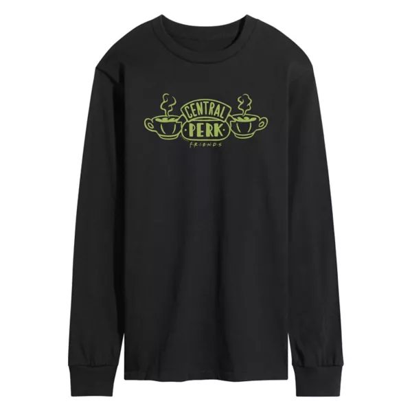 

Мужская футболка с длинным рукавом и принтом «Friends Central Perk» Licensed Character, черный