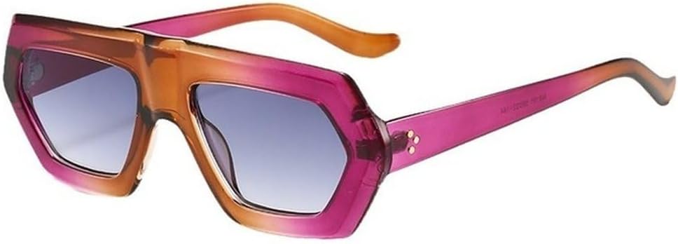 

Солнцезащитные очки неправильной формы для женщин и мужчин, ретро-очки, градиентные женские солнцезащитные очки класса люкс, модные солнцезащитные очки UV400 TVTBBVV, Tea Purple