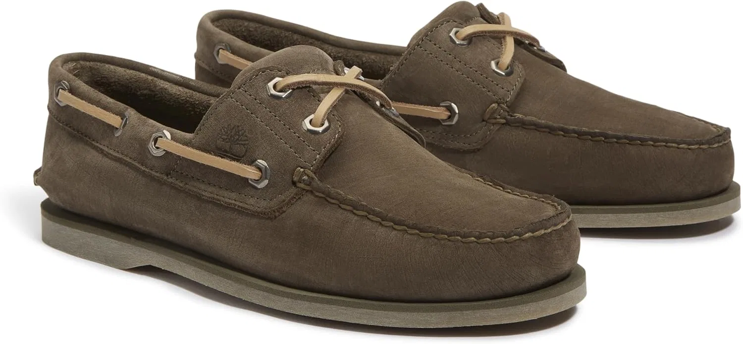 Лоферы Timberland Classic Boat 2 Eye Code TB0A4187EO8 Green, оливковый — фото 4
