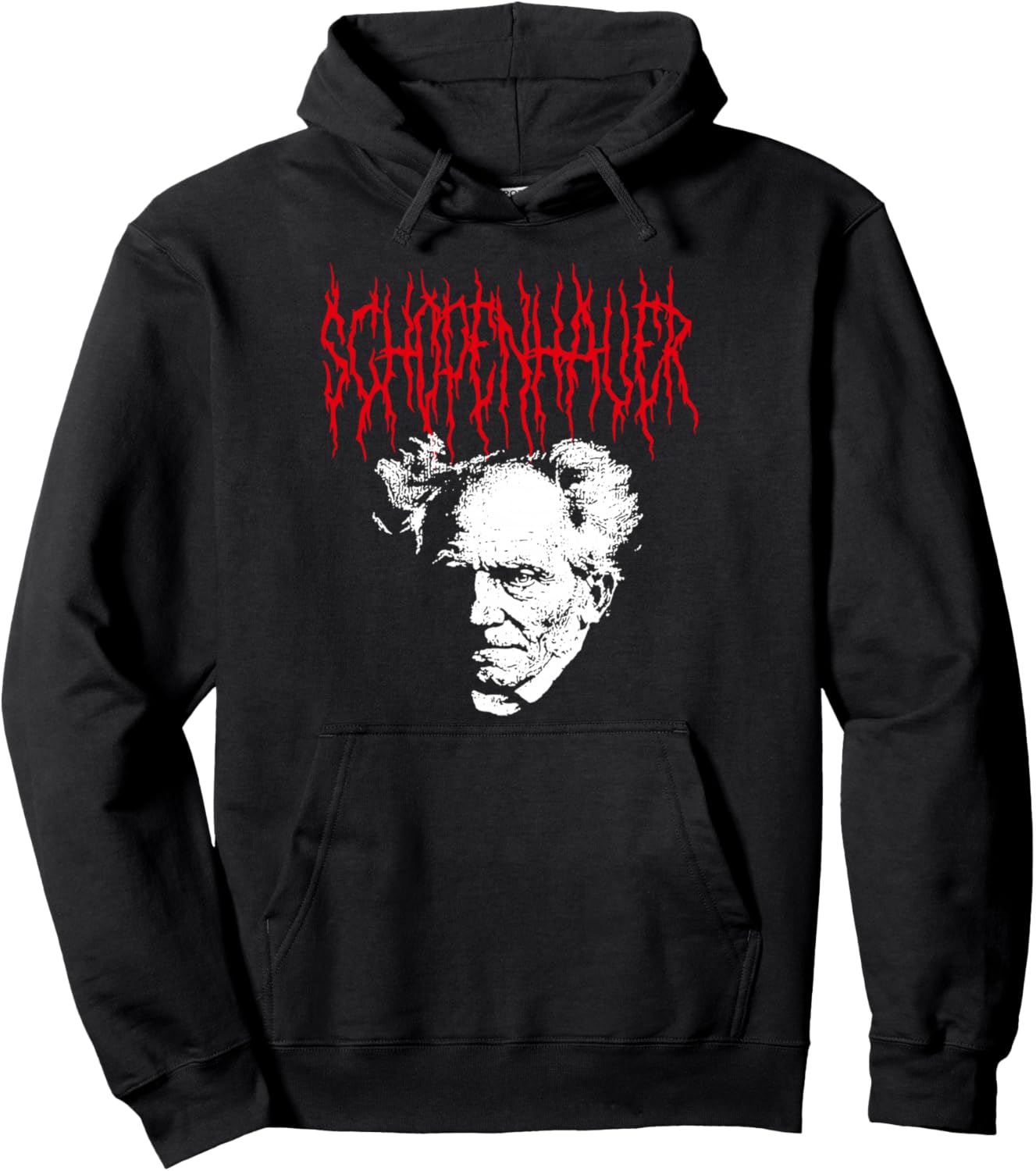 

Худи в стиле дэт-метал с философским дизайном от Артура Шоппенхауэра Death Metal Philosophy Design, черный