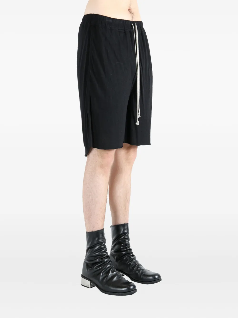 Шорты с завязками и разрезами по бокам Rick Owens, черный — фото 3
