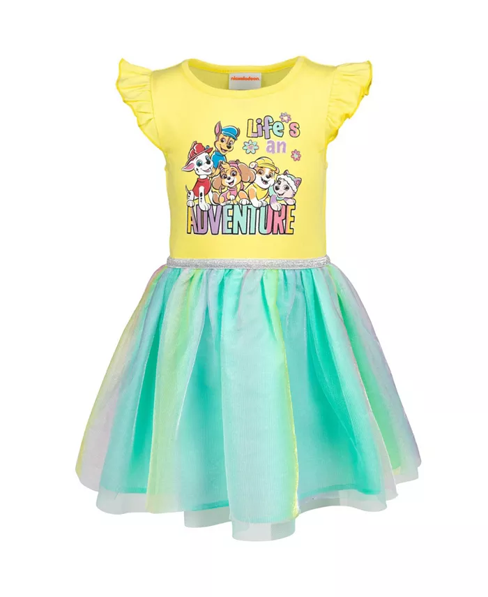 

Платье для девочек Toddler Girls Everest Rubble Marshall Chase Skye Paw Patrol, желтый