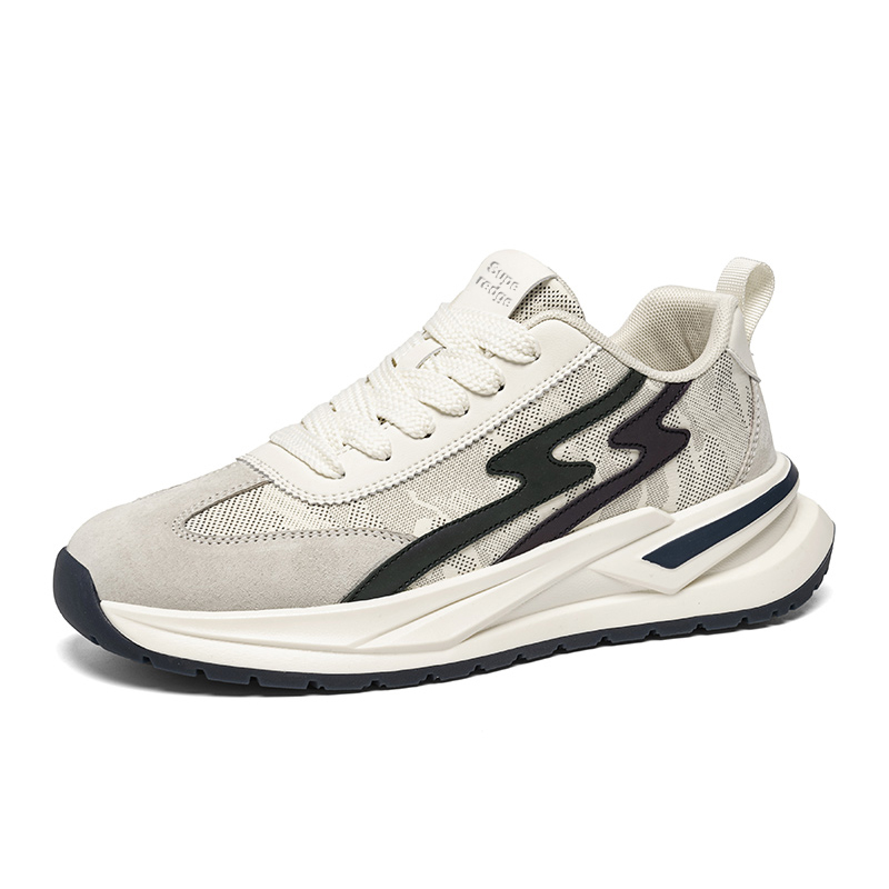 

SUPEREDGE Амортизирующие нескользящие и износостойкие мужские низкие кеды для бега в повседневном стиле - бежево-голубые, цвет Beige Blue