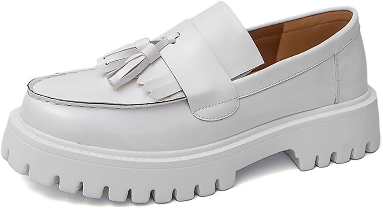 

Мужские ручной работы лоферы из лакированной кожи с кисточками, подошва с протектором, нескользящие, удобные, с широкой носочной частью, платформенные, кожаные туфли для деловых, формальных, праздничных, повседневных и офисных мероприятий Bwseob...