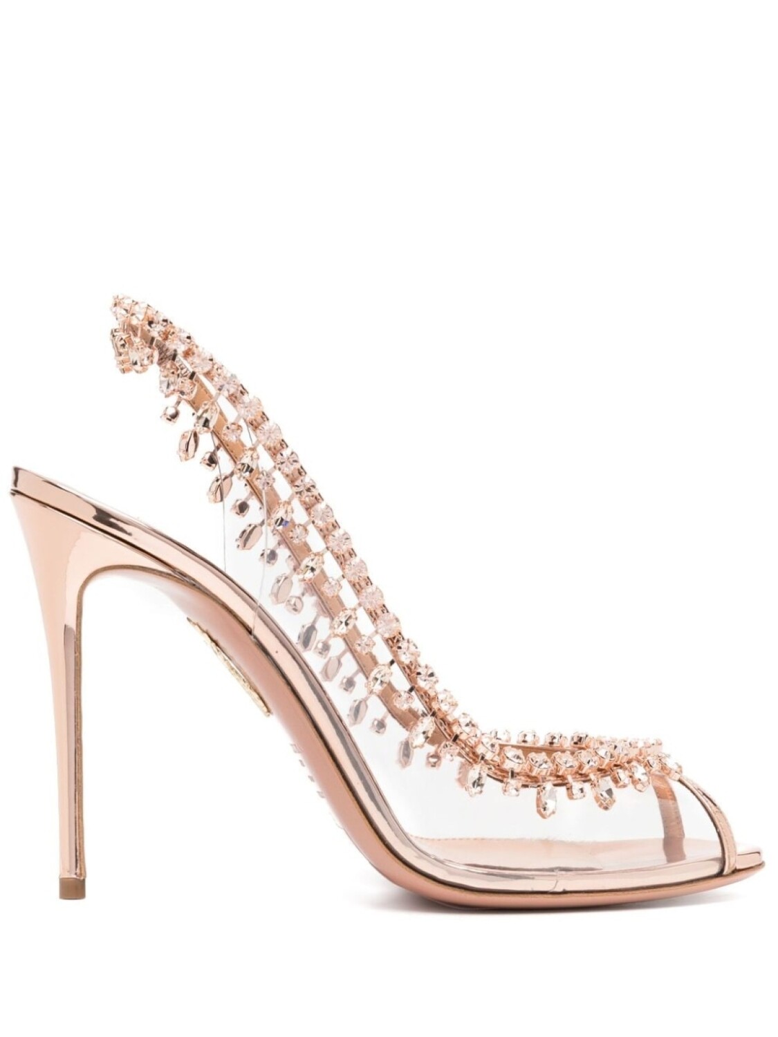 

Aquazzura босоножки Temptation 120, нейтральный цвет