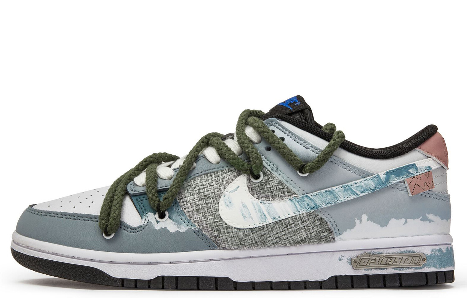 

Кроссовки Nike Dunk Skateboarding Shoes Women's Low-top Gray/Blue, серый
