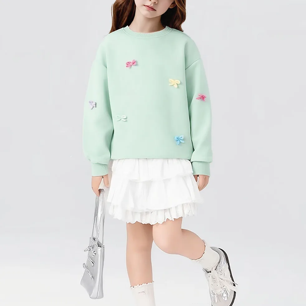 Детский свитшот с круглым вырезом Disney, Solid Color Green — фото 2
