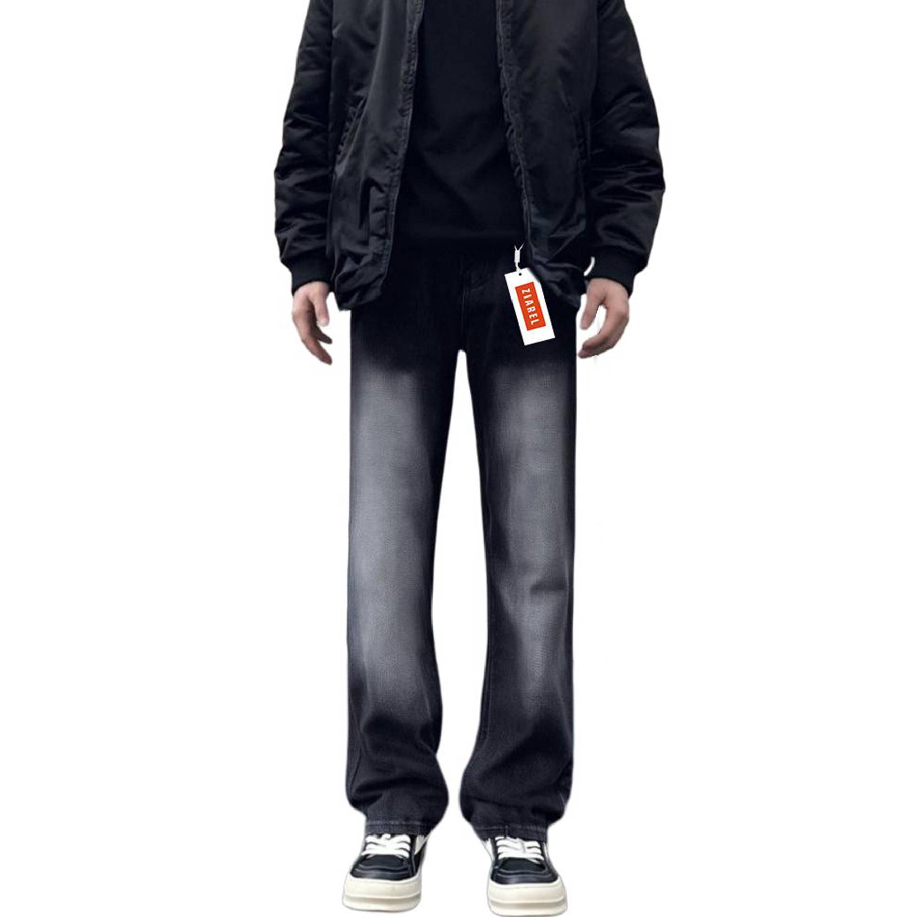 

Джинсы Unisex Moderate Straight Fit ZIAREL, черный серый