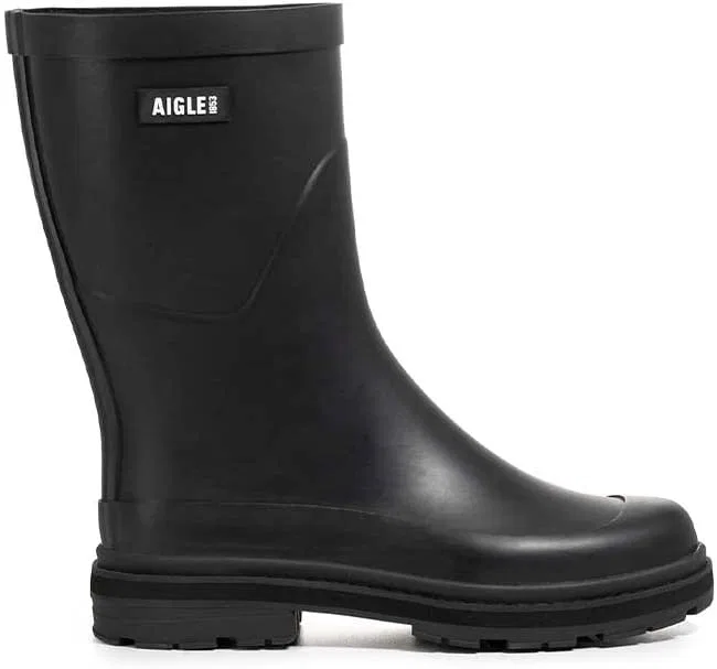 Резиновые ботинки Aigle Men's Mid Rain M, 2-Black — фото 4