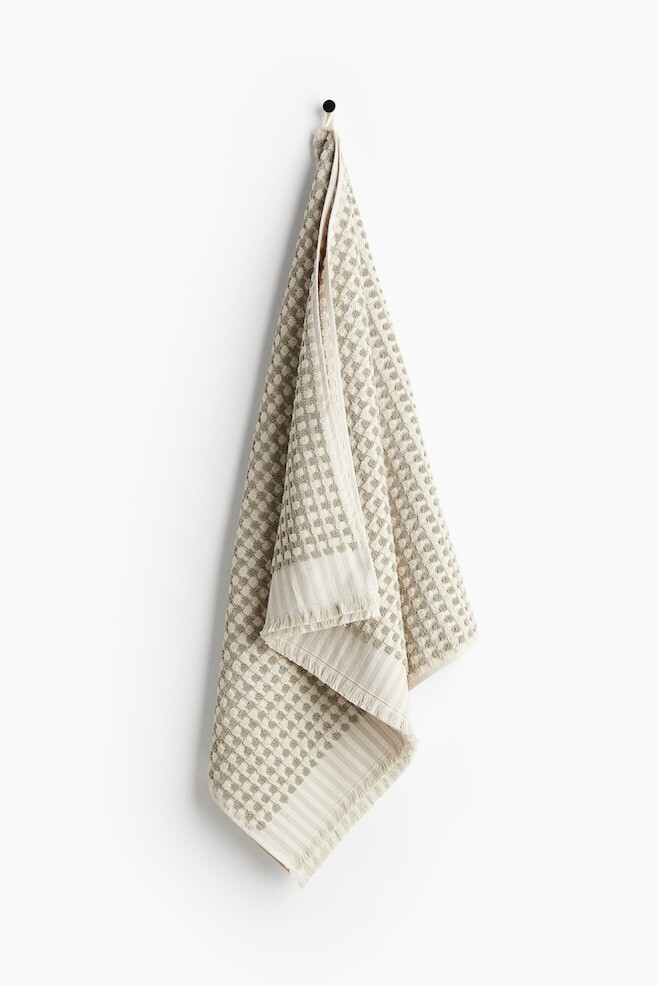 

Махровое банное полотенце из хлопка с рисунком H&M, 70x140 см, зеленый