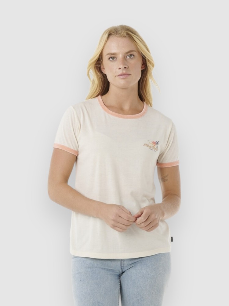 

Футболка Rip Curl Swell Lines Ringer T-Shirt, bone, Белый, Футболка Rip Curl Swell Lines Ringer T-Shirt, bone
