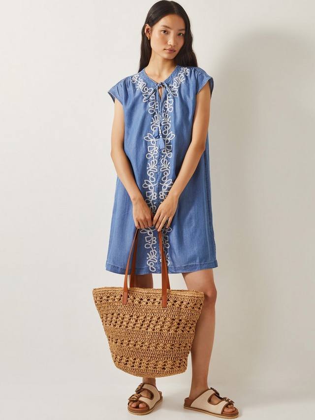 

Мини- платье isolde chambray Monsoon, синий
