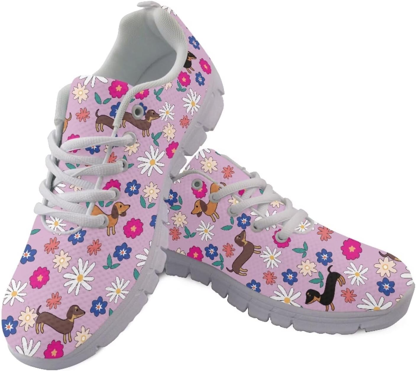 

Женские кроссовки для бега и зала на шнуровке, для ходьбы и походов, легкие и дышащие кроссовки для мужчин и женщин Getelinseng, Dachshund Daisy