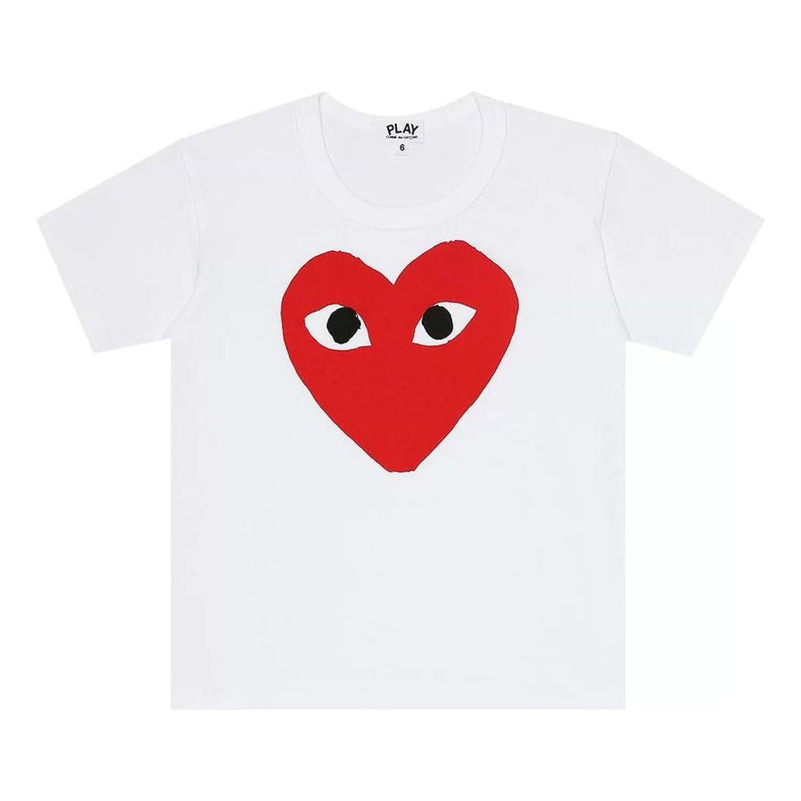 

Футболка (GS) COMME des GARCONS PLAY Large Red Heart T-shirt 'White', белый