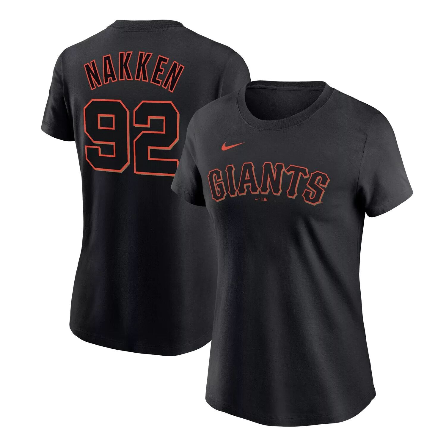 Женская черная футболка с именем и номером Nike Alyssa Nakken San Francisco Giants Nike — фото 4