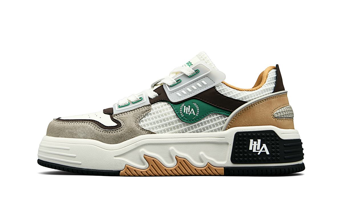 

Низкие мужские кроссовки HLA, White Brown[Mesh]