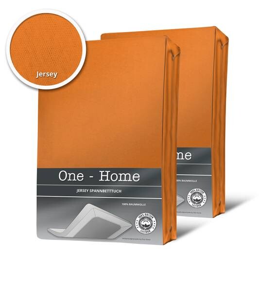

Простынь на подгонке One-Home Jersey orange 140x200cm, 140x25x200 см, оранжевый