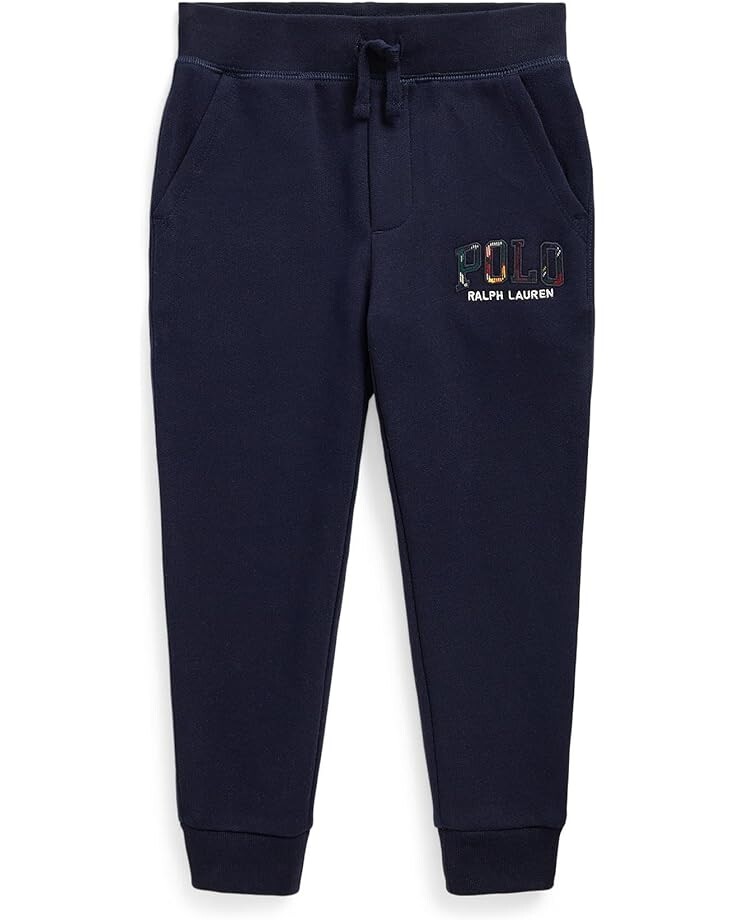

Брюки Polo Ralph Lauren Kids Plaid-Logo Fleece Jogger Pants, цвет RL Navy