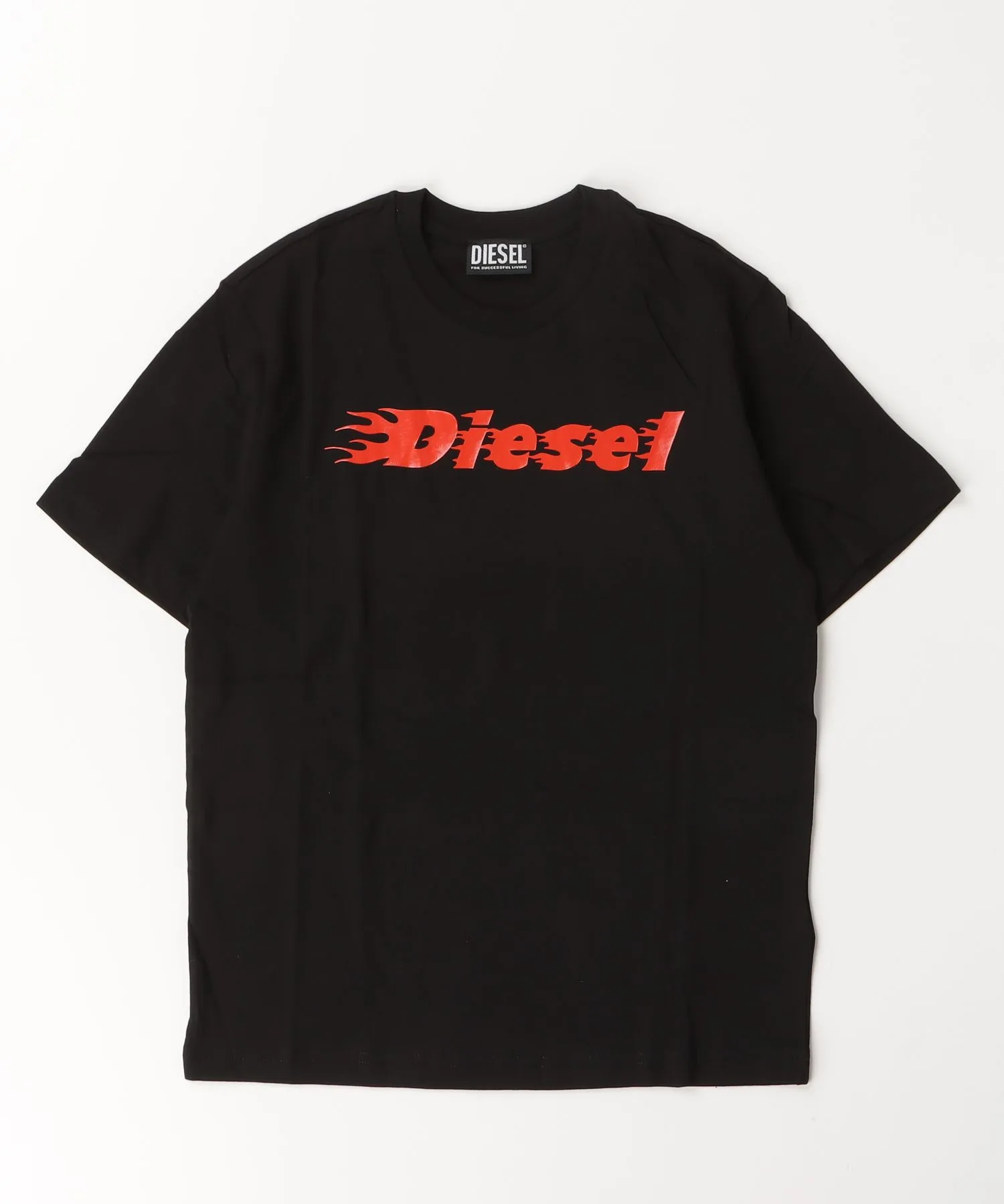 Унисекс футболка с логотипом DIESEL KIDS чёрная