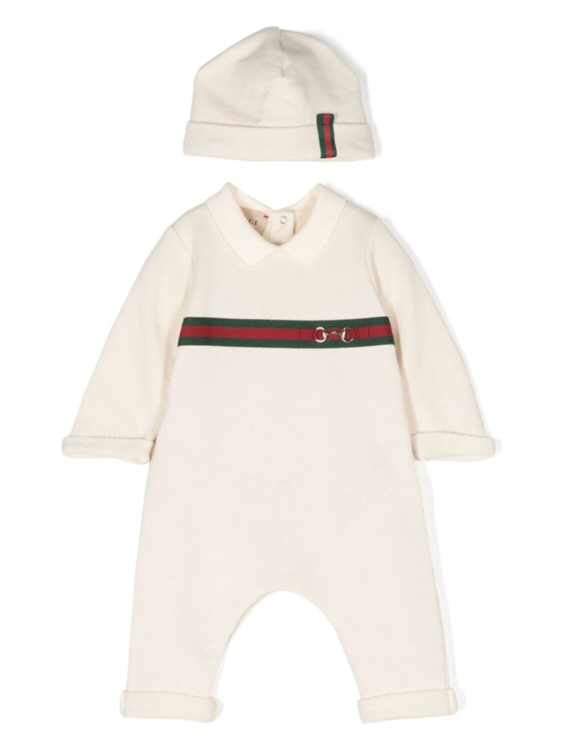 

Gucci Kids ромпер с отделкой Web, нейтральный цвет