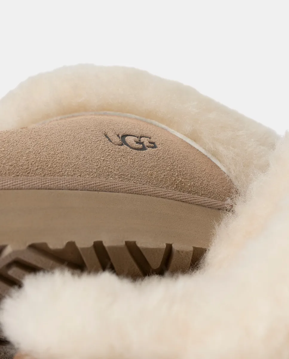 Женские туфли DISQUETTE из кожи и меха снаружи UGG, светло-коричневый — фото 4