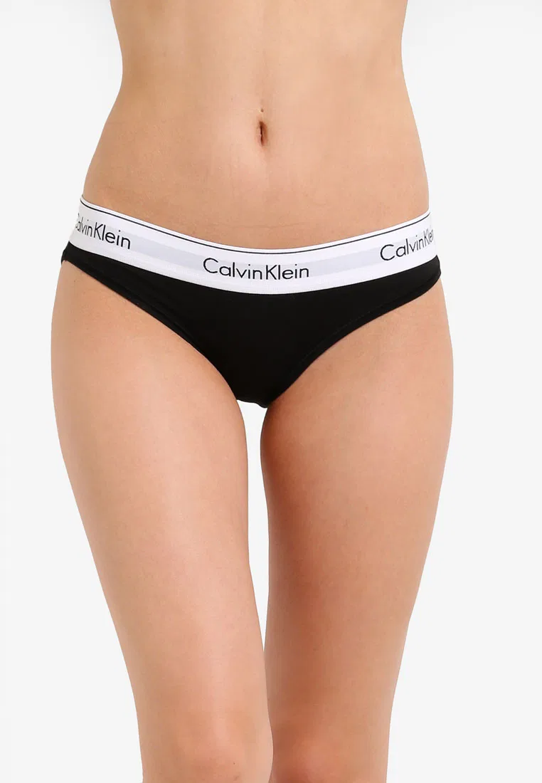 Трусы-бикини, хлопок, Calvin Klein, черный — фото 3