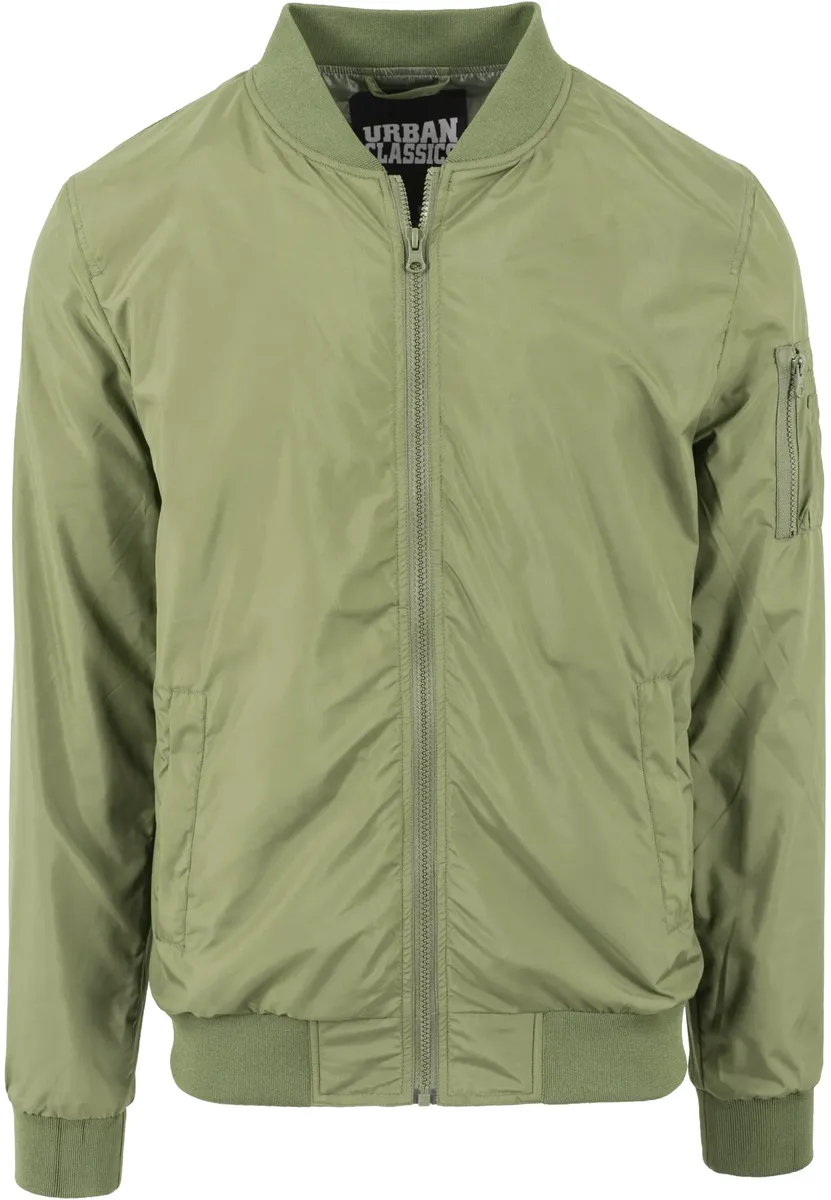 

Куртка всепогодная URBAN CLASSICS " Urban Classics Men's Light Bomber Jacket" (1 шт.), без капюшона, оливковый
