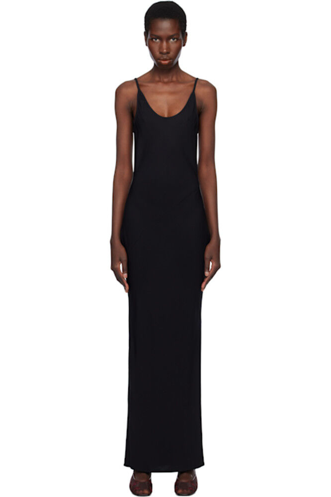

Черное платье-комбинация Mala Slip Maxi Paris Georgia