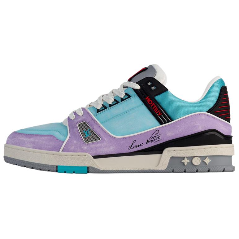 Кроссовки Low Top для скейтбординга Унисекс Синий Фиолетовый LOUIS VUITTON