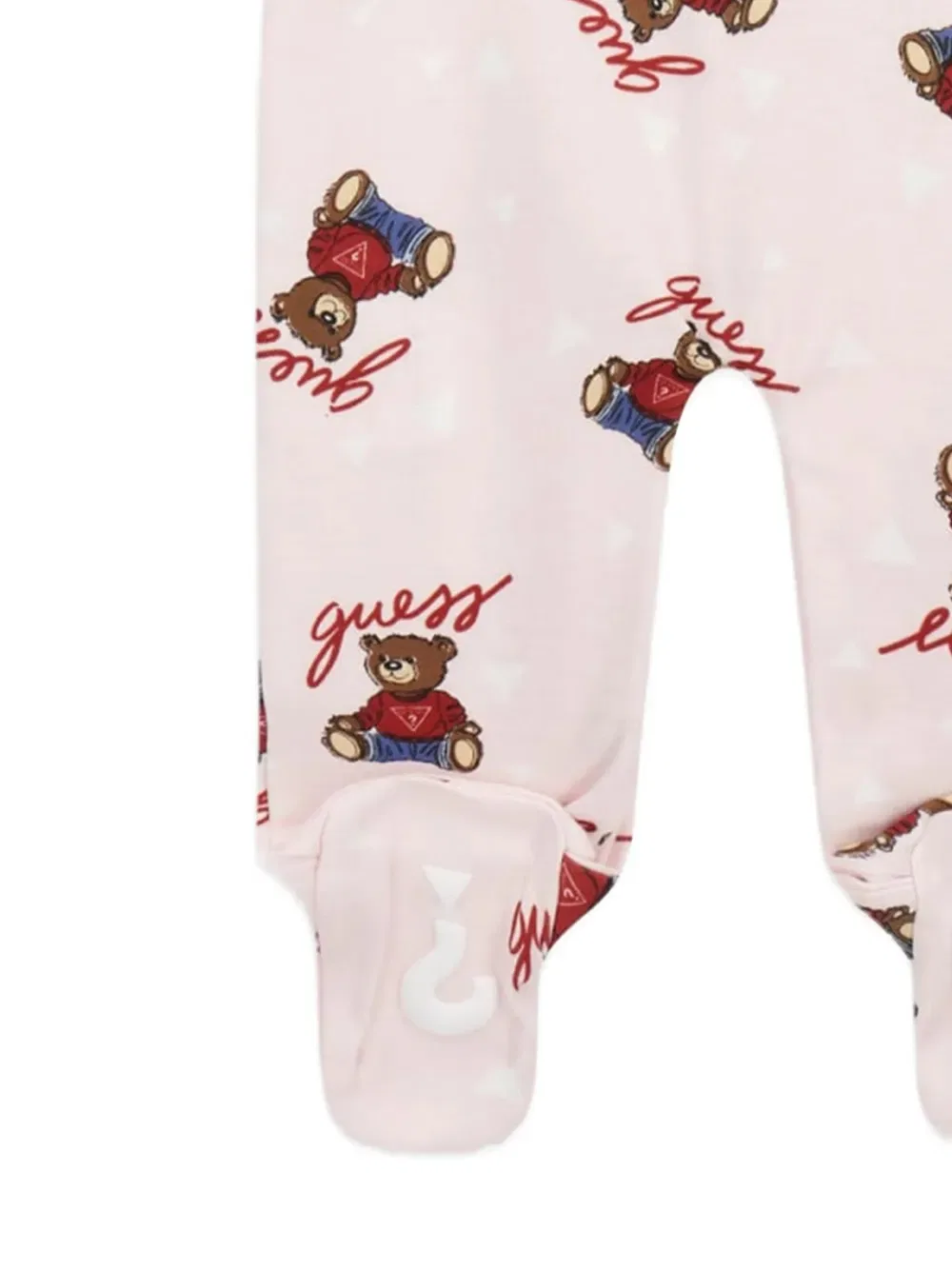 Детский комбинезон с медвежьим принтом Guess Kids, розовый — фото 3
