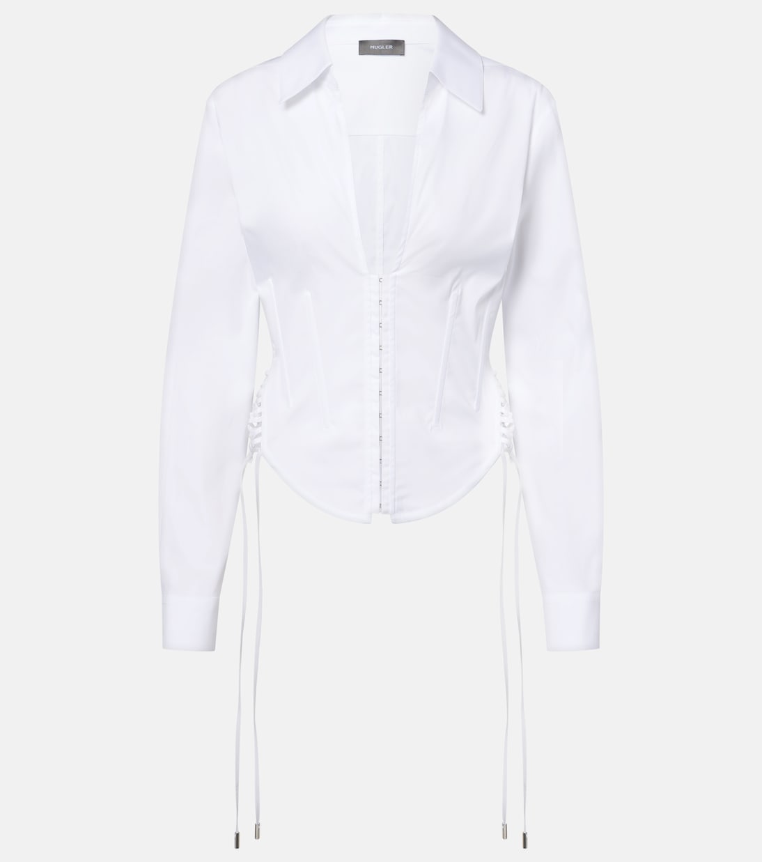 

Топ-бюстье из смесового хлопка Mugler, белый